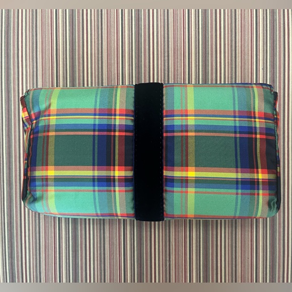 NWT J.Crew Silk Tartan Clutch - Picture 3 of 5